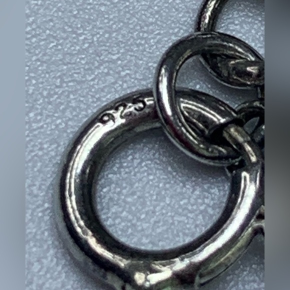 Vintage Sterling Silver Bead & Wire Tube Bracelet w/Bead Accent Charm - 7-3/4” - Picture 8 of 15